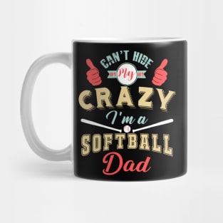 Crazy Dad Softball Player Mug